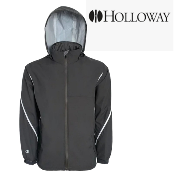 HOLLOWAY SPORTSWEAR Men's Medium Circulate Jacket Carbon/White New with tags - Picture 1 of 11